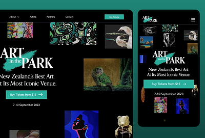 Art in the Park Website conversion optimisation design google ads graphic design social ads uxui website