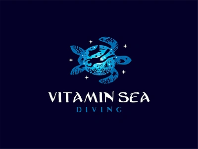 Vitamin Sea Diving behance design diving dribble icon illustration logo logoroom logos logoshift sea turtle ui vitamin vitaminsea