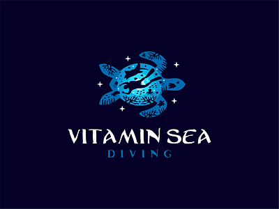 Vitamin Sea Diving behance design diving dribble icon illustration logo logoroom logos logoshift sea turtle ui vitamin vitaminsea