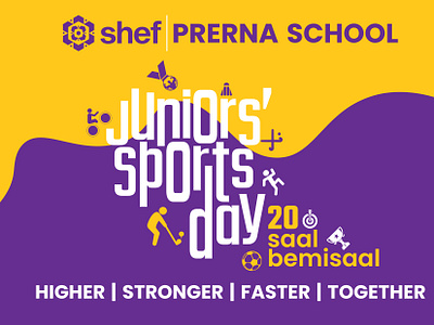 SHEF | Prerna School Juniors Sports Day graphic design