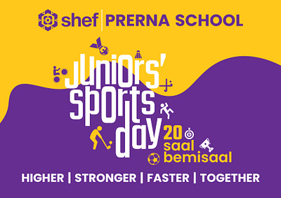 SHEF | Prerna School Juniors Sports Day graphic design