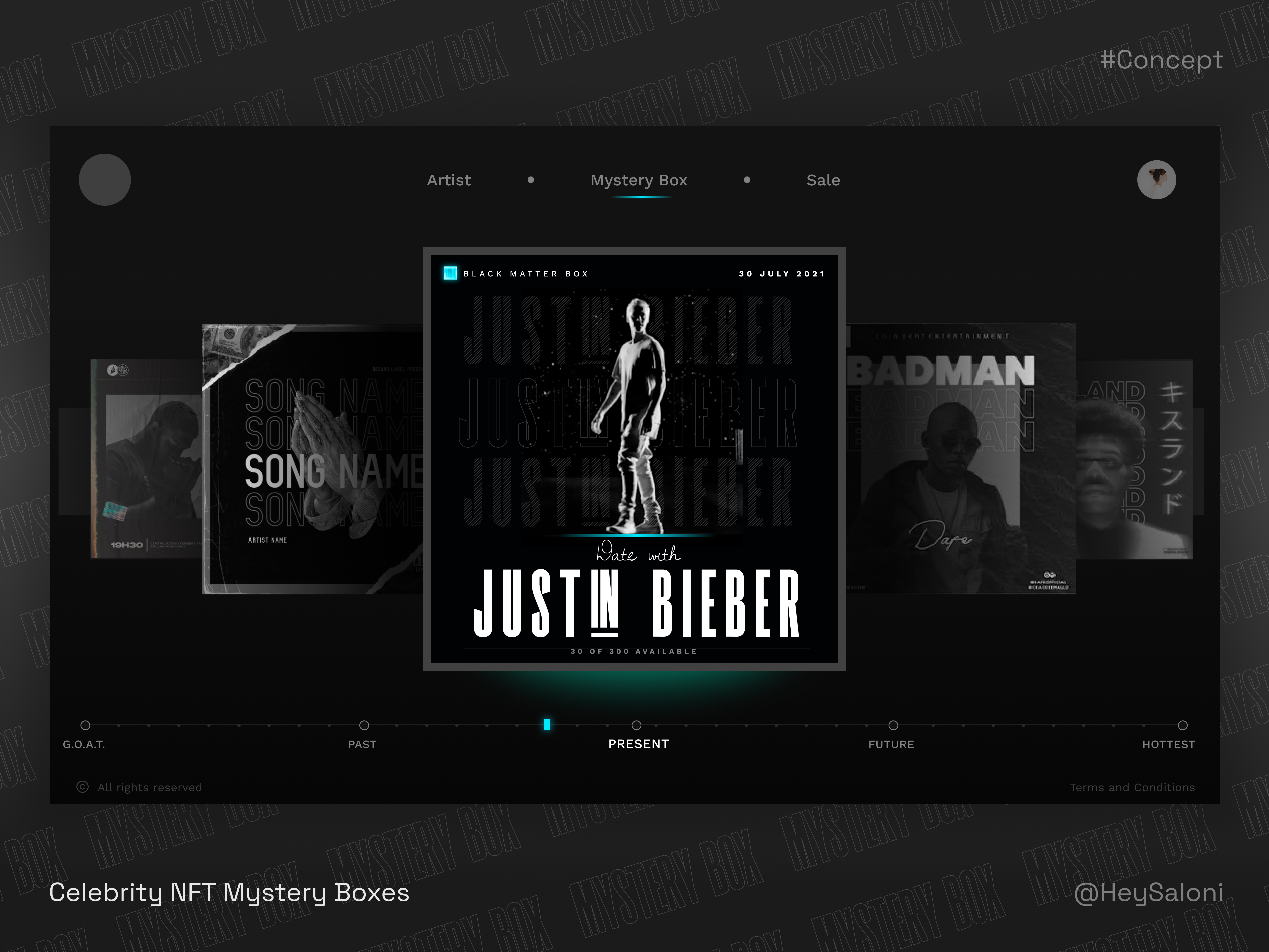 CelebUnbox - Celebrity Mystery Box Landing Page Concept challenge concept dailyui design graphic design ui