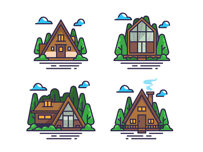 Cabin House cabin cabinhouse graphic design house illustration staycation vacation vector