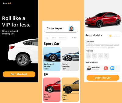 Rent Cars App - UI DESIGN app app design branding cars design graphic design illustration ui ux