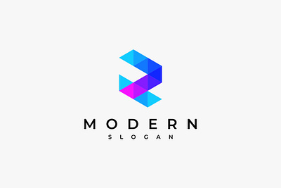 Letter R Modern Monogram Logo alphabet branding colorful design geometric graphic design illustration initial letter letter r logo logo design modern monogram r trendy typography vector