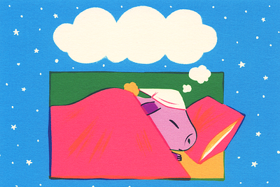Sleepy Capybara Interactive Postcard illustration print