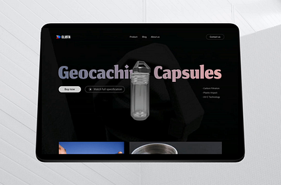 🍶 Geocaching Capsules - New product 3d motion graphics ui ui design