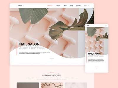 Beauty Shop Concept Landing Page. branding design graphic design landing mobile product design twolinecode ui ux web web design