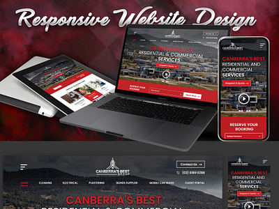 Canberra Residential & Commercial Services creativedesign design graphic design homepagedesign landing page design modern website residential services services website sleekdesign ui ui design web design website design