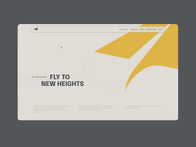 Yellow Paper Plane animation icon iconography motion graphics ui uiux web web animation webdesign website