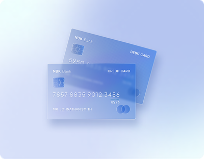 Glassmorphic Cards application bankcard cards design glassmorphism mobile mobileui ui uidesign web