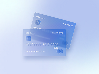 Glassmorphic Cards application bankcard cards design glassmorphism mobile mobileui ui uidesign web