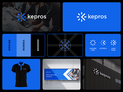 kepros - Logo Design Concept agency arrow brand identity branding concept creative design designer portfolio group load loading logo logo designer modern process progress share team tech work