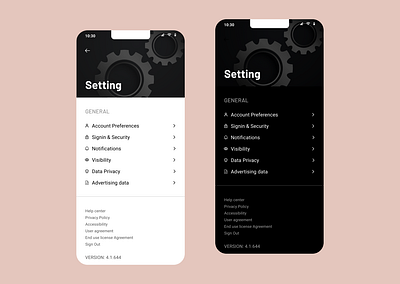 Setting Page #Day7 app design dailyui day7 setting page ui ux design