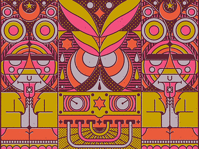 Raver 🍎 acid design distressed electronic guadalajara illustration mexico music rave raver techno textures