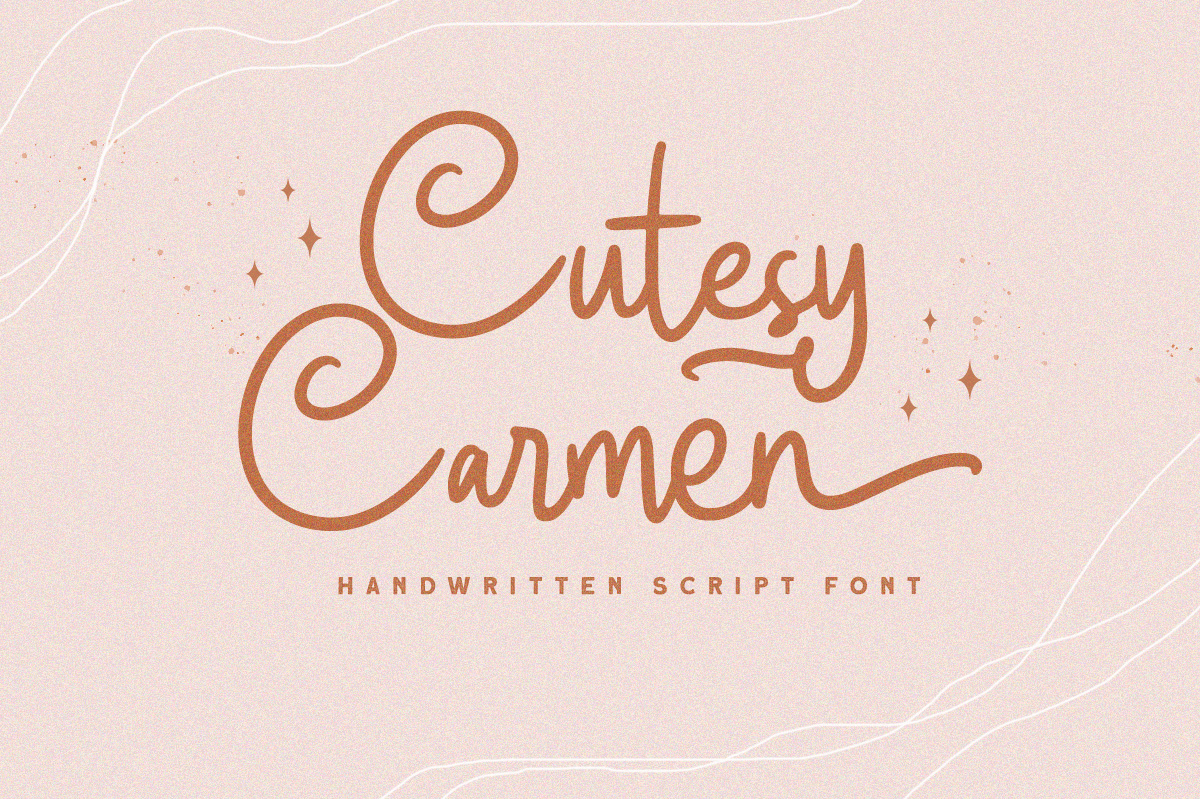 Cutesy Carmen - Handwritten Script freebies wedding font