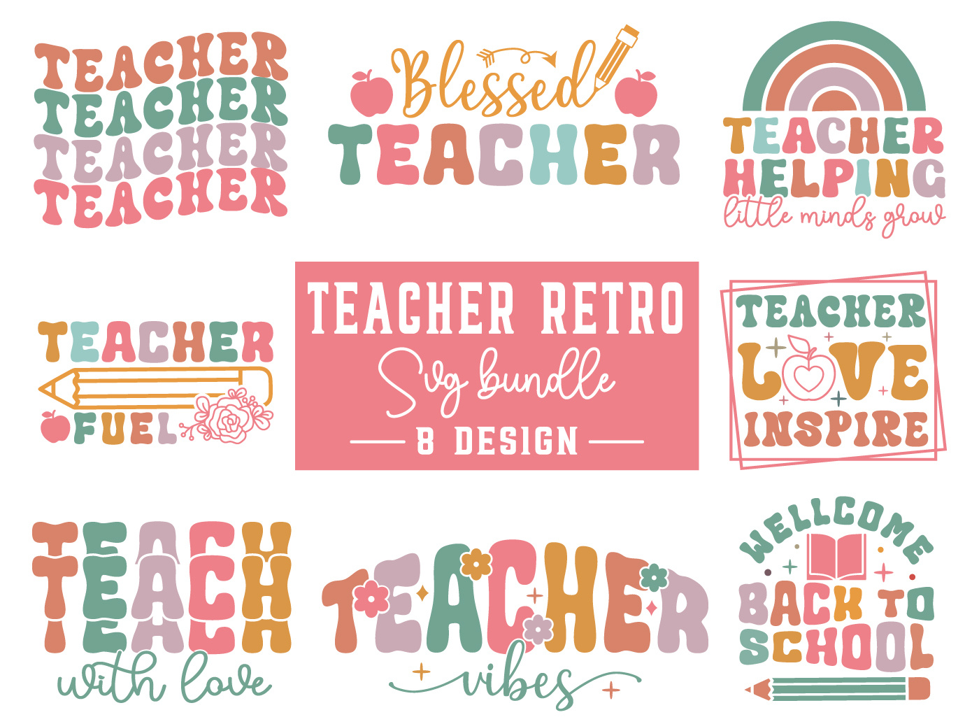 Teacher Retro SVG T shirt Design back to school svg design graphic designer modern png cut file retro svg school quote svg t shirt teach svg teacher quote svg teacher retro teacher retro svg teacher sayings svg teacher shirt svg trendy typography