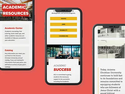 ACU website redesign academics branding college courses css design development digital learning ed tech figma graphic design html logo mobile mockups squarespace ui ux web design wordpress