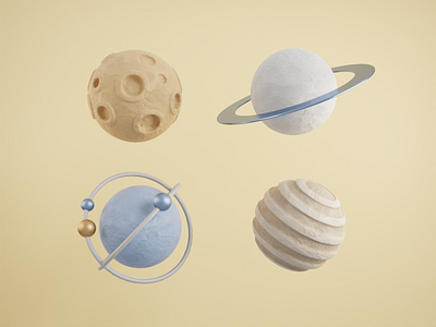Planets 3d blender design