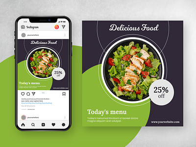 Food Social Media Post branding design graphic design illustration logo