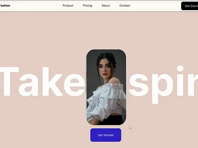 Hi.Fashion Landing page animation design figma graphic design motion graphics ui website