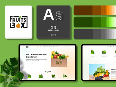 Fruits and vegetable box ordering website design design fruit boxs graphics design hero banner icon icons logo online ordering subscription ui ux vegitable boxes web webdesign website