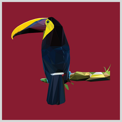 Yellow-throated Toucan ai bird illustration design graphic design illustration low polygon toucan bird vector vector illustration yellow throated toucan