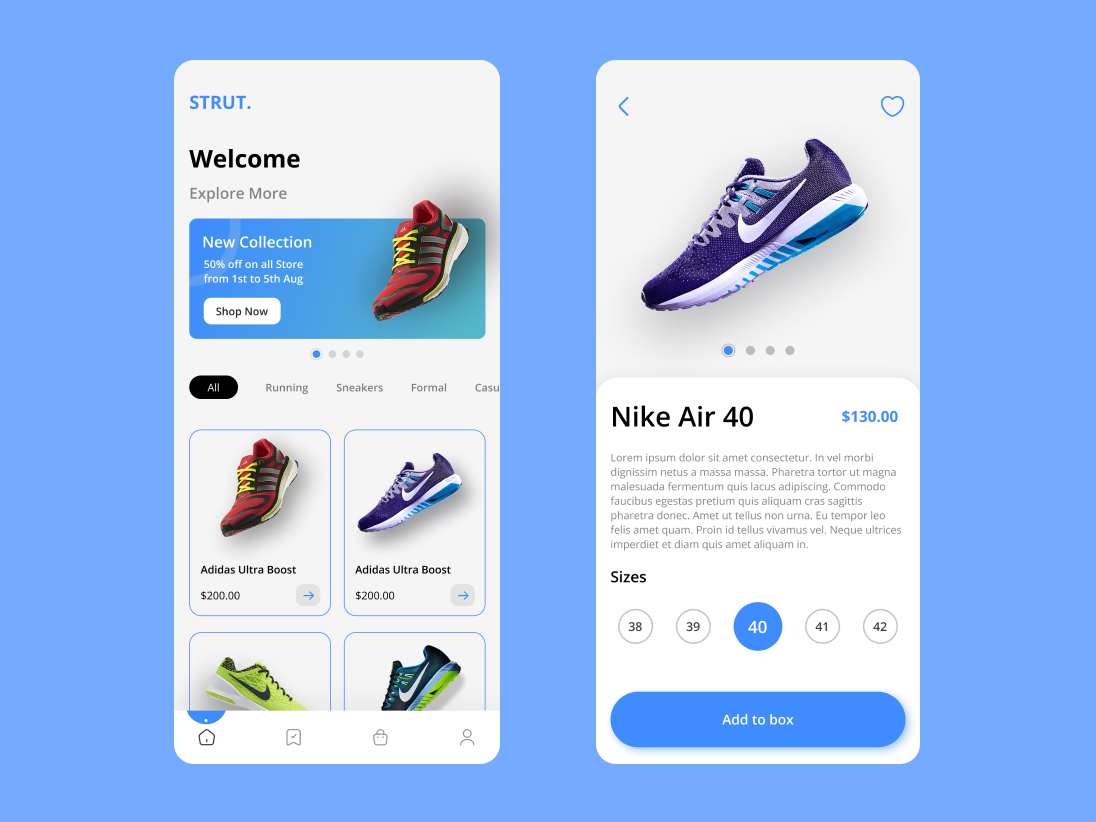 Shoe Store App by Usama Zahid on Dribbble