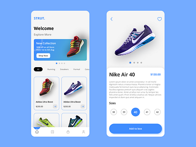 Shoe Store App app design design ecommerce app figma illustration shoe app ui ui ux ui ux design user interface ux