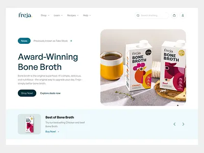 Freja | Hero Section Landing Page branding clean design hero landing page professional ui uiux ux web design