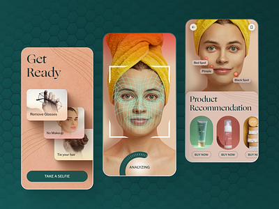 AI Skin Care ai beauty app branding cosmetics app diseases ecommerce makeup mobile app organic skincare skin care ui ui ux