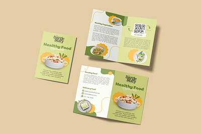 Healthy Food Bifold Design branding design graphic design illustration logo vector