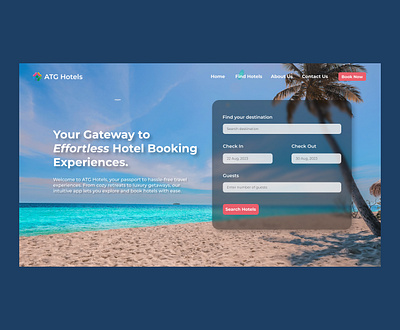 Hotel Booking Website Landing Page app design figma figma designer hotel landing page landing page ui uiux design ux vector web design