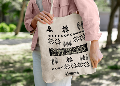 shopper bag in Ukrainian style bad branding design embroidery graphic design illustration pattern shopper ukrainian style vector