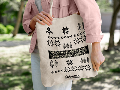 shopper bag in Ukrainian style bad branding design embroidery graphic design illustration pattern shopper ukrainian style vector
