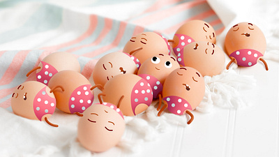 How egg-citing expression!!! 2d art character cute design do fun egg egg citing emoji expressions fun illustration graphic design illustration lighting rest shock sleep smile zzzz