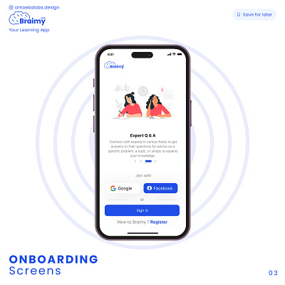 Ed Tech App - Onboarding Screen amoeba labs amoeba labs design app ui app uiux design design agency in nepal ed tech app onboarding screen online learning app online learning app design online learning app onborading online learning app ui online learning app ux ui ux