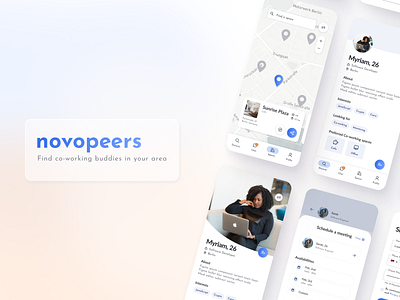 novopeers - Social App app design design graphic design logo mobile product design ui ux