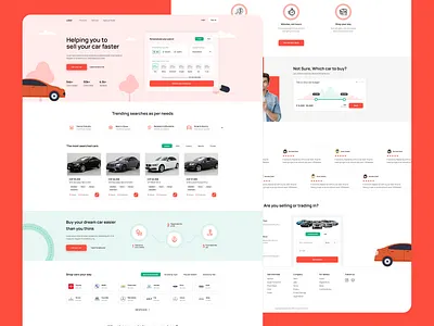 Car Buy & Sell Home Page UI buy and sell car buy sell car marketplace design homepage ui ux vehicle marketplace