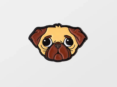 Dog animal badge dog illustration metal pin