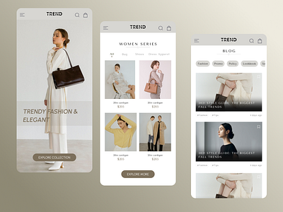 TREND - Fashion Ecommerce Mobile ecommerce fashion ui ui ux ux