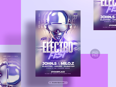 Photoshop Music Graphic (PSD) creative electro festival flyer flyer design flyer templates graphic design music flyer party flyer photoshop poster posters psd psd flyer