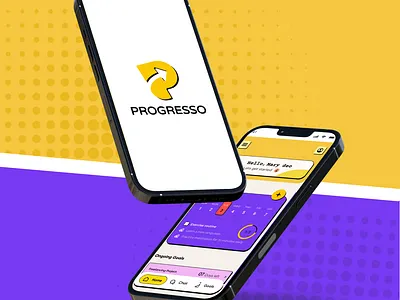 Progresso - The Neo-Brutalist Goal Motivation App app branding design goal graphic design illustration logo mobile motivation task typography ui ux vector wishtree wishtreetech