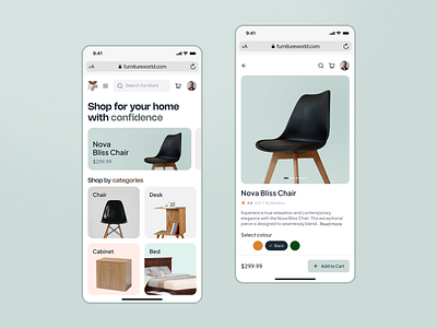 FurnitureWorld - Homepage Mobile Responsive app catalogue design ecommerce furniture marketplace mobile product responsive ui uiux upscalix ux website
