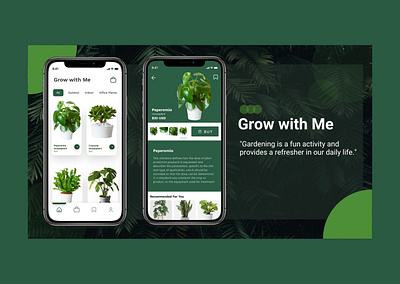 E-commerce App UI-Grow with Me app branding design graphic design tree ui