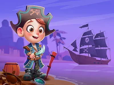 Pirate Character 2d art 2d artist character character artist character design game game character game characters illustration mobile games pc games pirate pirate character