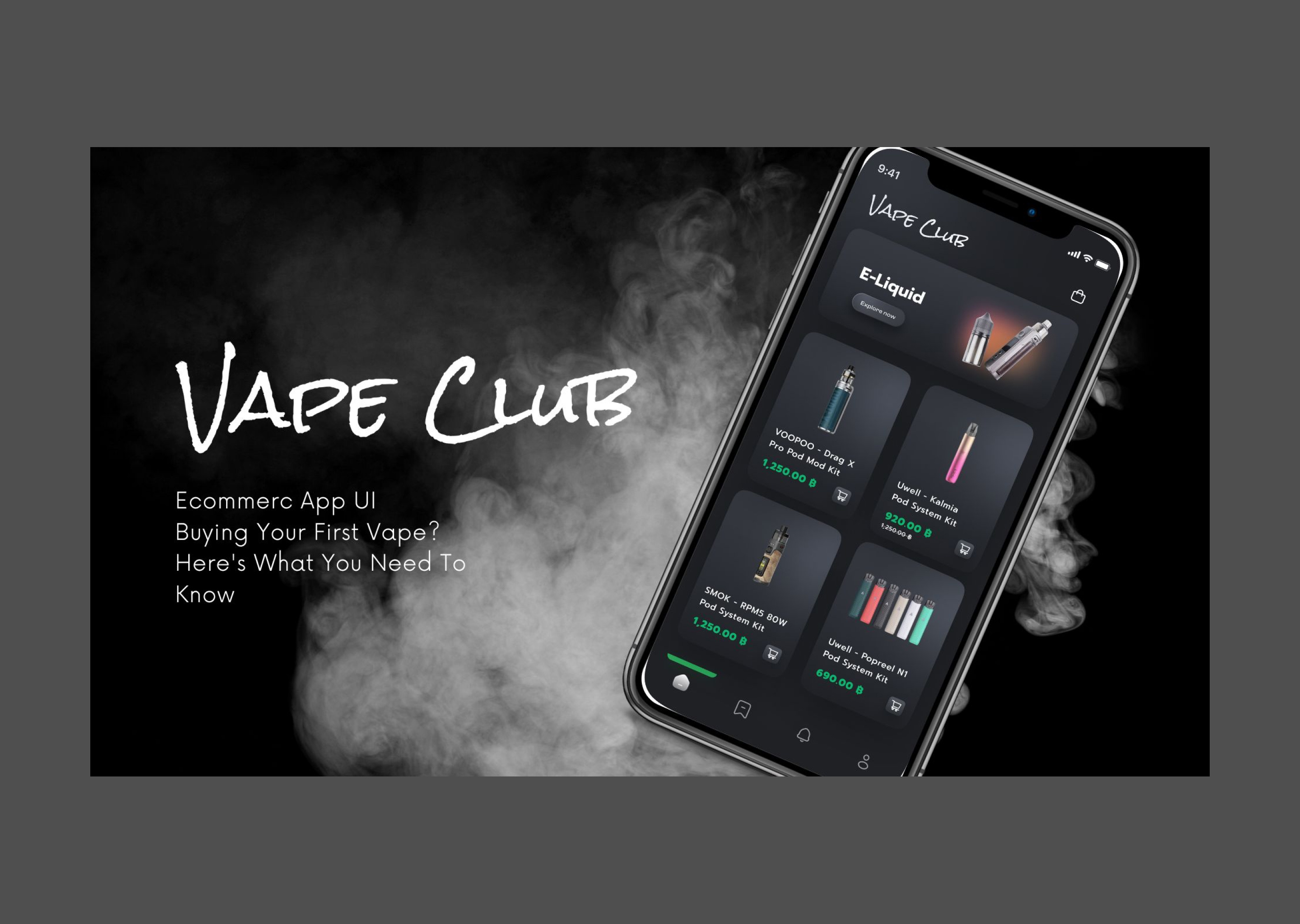 E-commerce App UI - Buying Your First Vape? by Pitchatada Inkaew on Dribbble