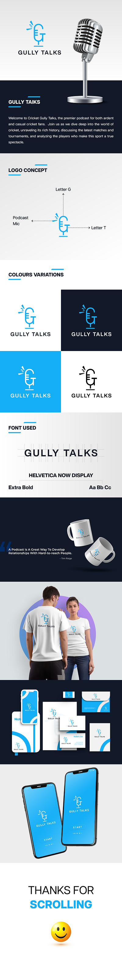 GULLY TALKS PODCAST CHANNEL LOGO branding design graphic design illustration logo typography