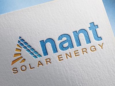 Solar Company Logo - Anant Solar Energy branding creative logo minimal mockup modern solar solar panel