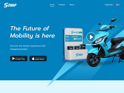 Swap website redesign automotive blue clean design motor redesign ui ux website